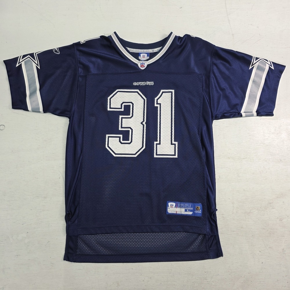Dallas‎ Cowboys Roy Williams Jersey Boys Youth Sz L 14-16 Blue Reebok Mesh NFL
